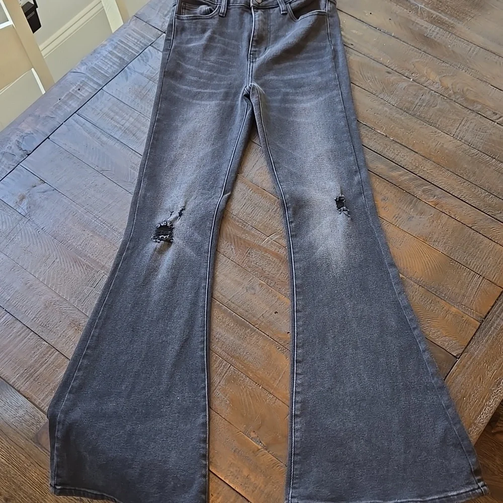 Sandrine Rose Black Denim Flare Jeans